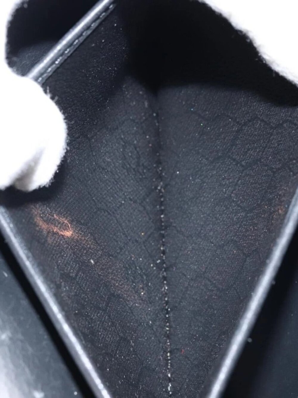 Christian Dior Honeycomb Canvas Chain Shoulder Bag PVC Black Gold Auth ka2491 - Picture 13 of 16